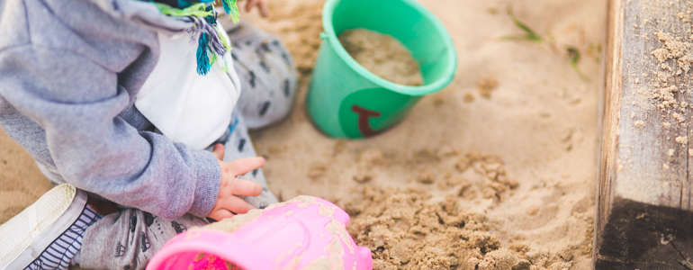 Kid Playing in the Sand