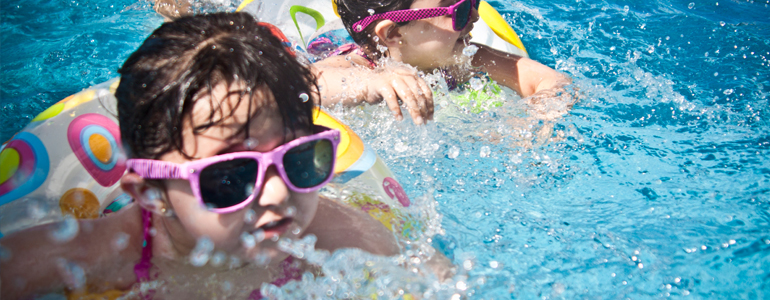 Sunglasses Girl Swimming Pool Swimming