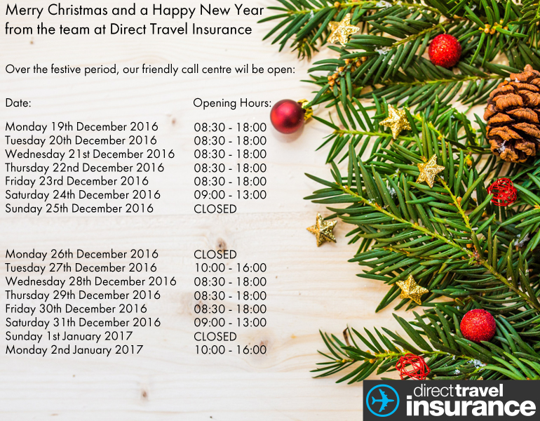 DTI Christmas Opening Times