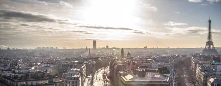 Cityscape City Sun Eiffel Tower