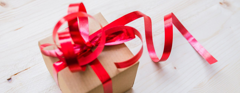 Gift With Red Ribbon