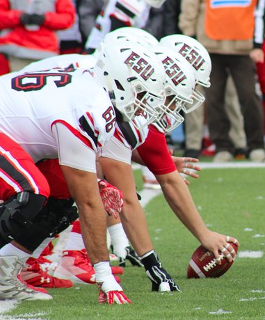 American Football player in action