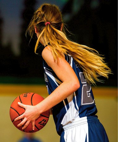 Basketball player in action