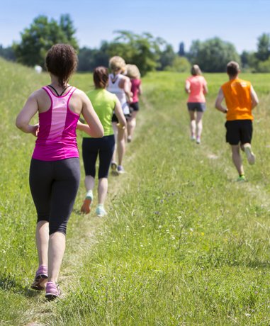 Cross country runner in action