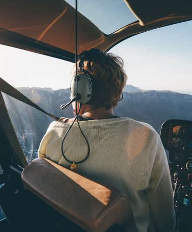 Passenger boarding small aircraft