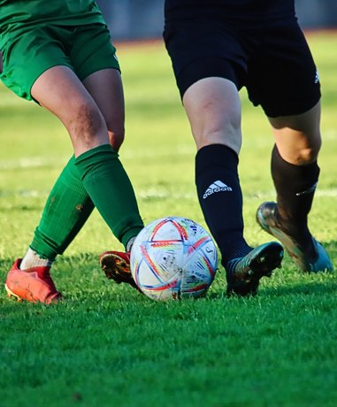Football player in action
