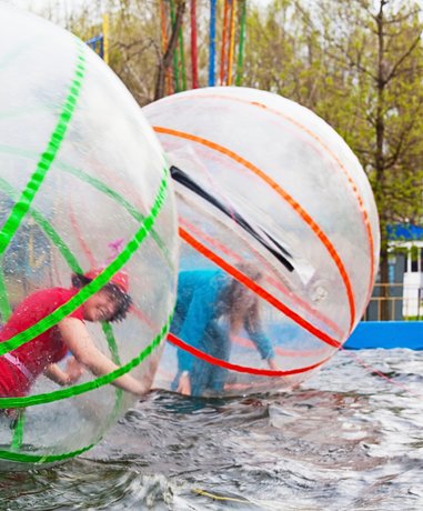 Hydro Zorbing in action