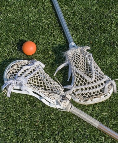 Lacrosse player in action