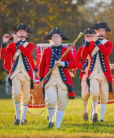 Re-enactor in period costume