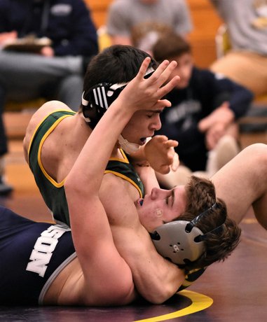 Wrestler in action